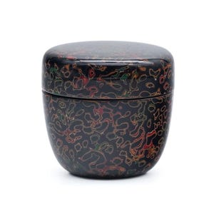 Japanese Natsume - 小林漆器 Kobayashi - Black Kara-Nuri Lacquerware Matcha Caddy