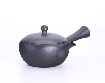 Japanese Kyusu - 澤田朋大 Sawada Tomohiro - Metallic Black-Brown Tokoname-yaki Teapot - 160ml