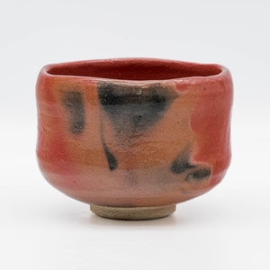 Japanese Matcha Bowl - 円楽 Enraku Kiln - Classic Red Aka-Raku Chawan - 300ml