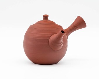 急須 - 村越風月 村越風月 - 筋引常滑焼 赤朱泥急須 - 250ml - Etsy 日本