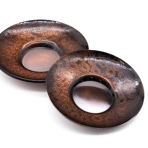Japanese Chataku - Set of 4 Copper Tessellated Tea Saucers