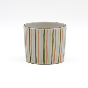 Japanische Teetasse - 倉元 zögerisch ❤️ Kuramoto Masao - Gestreiftes Guinomi - 70ml