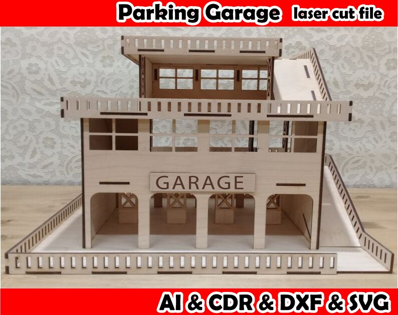 Parking for Toy Cars Garage Laser Cut File Constructor Etsy