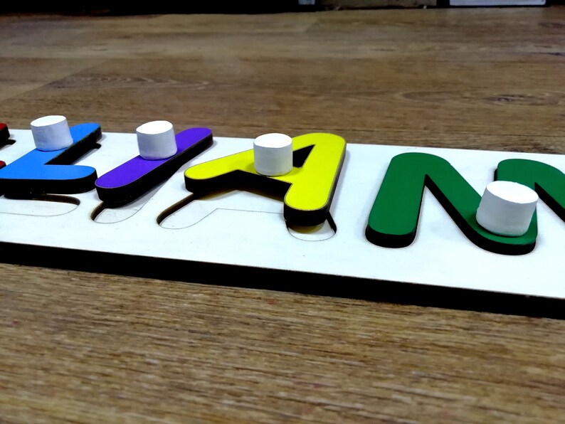 Laser Cut Files Name Puzzle with Pegs Alphabet Letters Etsy