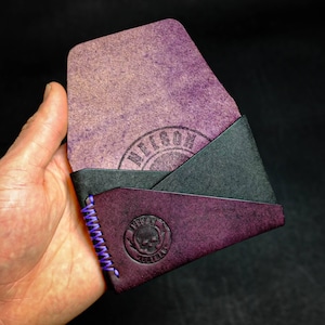 The Deadshot - EDC Brieftasche, Leder Klappenbörse, Edc Leder, Edc Kartenetui, Edc Card Wallet, Vollleder Brieftasche, Skull Wallet