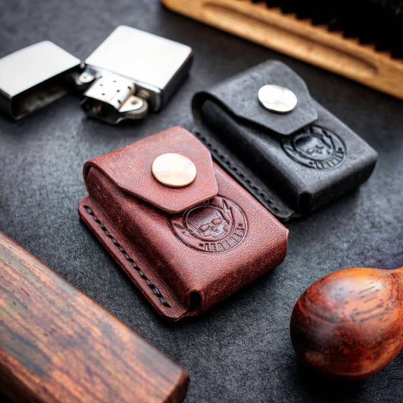 Leather Lighter Pouch Leather Accessories Lighter Pouch Etsy