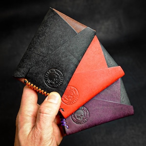 The Deadshot - EDC-portemonnee, leren portemonnee met klep, Edc-leer, Edc-kaarthoes, edc-kaartportemonnee, volnerf leren portemonnee, schedelportemonnee