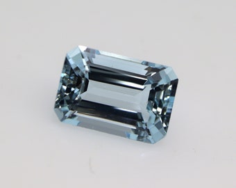 2.2 Ct AAA Natural AQUAMARINE Emerald Cut, SUPER Amazing Luster, Emerald Cut Diamond Ring, Solitaire Necklace, Emerald Cut Ring, Top Quality