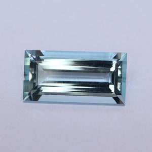 1.6 Cts AAA Natural Aquamarine Baguette Cut Loose Gemstone | Sky Blue Aquamarine for Statement Ring or Pendant | Custom Jewelry Stone