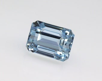 2.29 Ct 100% Natural AQUAMARINE Emerald Cut, Lustrous Blue Loose Aquamarine, Aquamarine Octagon, Minimalist Aquamarine Ring, Affordable Ring