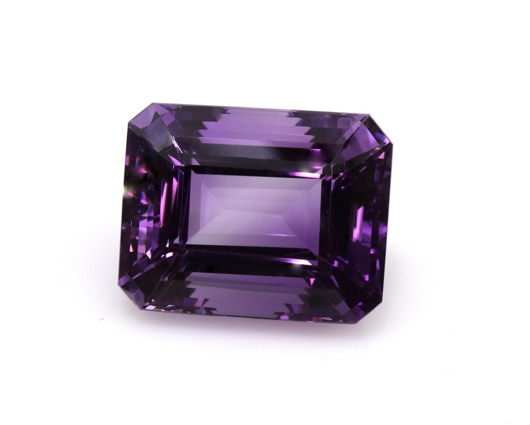 19 Cts Big Amethyst Emerald Cut for Amethyst Statement Ring - Etsy