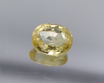 1.38 Cts AAA Natural Yellow SAPPHIRE, Ceylon Sri Lanka Sapphire, CERTIFIED Yellow Sapphire Oval, Birthstone Ring, Sapphire Ring, Engagement