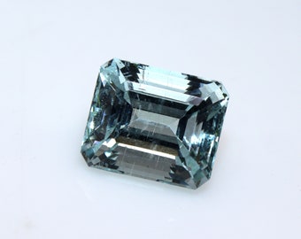 8 Cts Natural Emerald Cut AQUAMARINE Loose Gemstone, Large Aquamarine Emerald Cut Aquamarine Ring, Aquamarine Statement Ring, Big Aquamarine