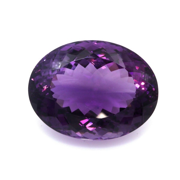 HUGE! 88.7 Cts Natural AAA+ Amethyst Oval Gemstone | Loose BIG Amethyst, For Amethyst Large Pendant, Purple Amethyst, Amethyst Silver Ring