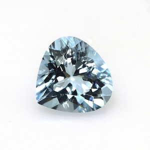 2 Ct Aquamarine Heart Cut 9x8.8 mm | AAA Natural Blue Gemstone | March Birthstone | Loose Aquamarine for Ring, Pendant, Necklace