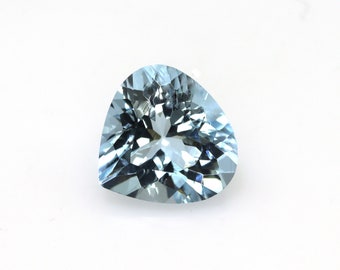 2 Cts AAA Natural AQUAMARINE Heart Cut, 9x8.8 mm Ocean Blue Aquamarine, Aquamarine Top Quality, Super Blue Aquamarine, Heart Ring, Pendant