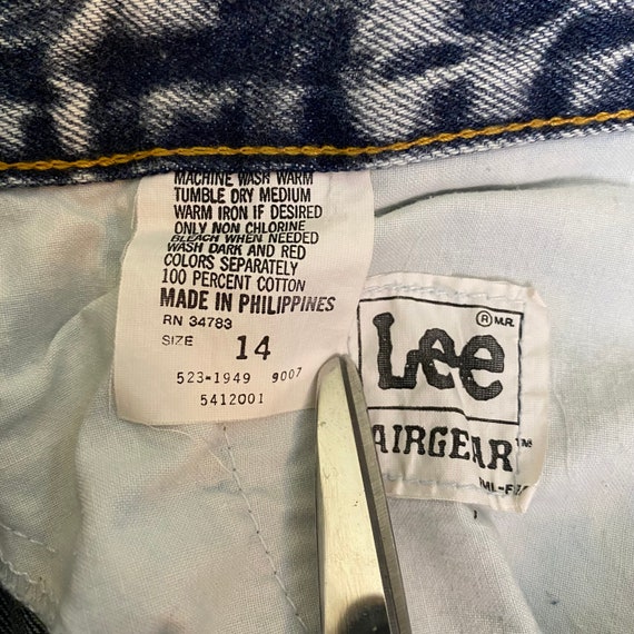 VTG Lee AirGear Acid Washed Carpenter Jeans Neon … - image 7