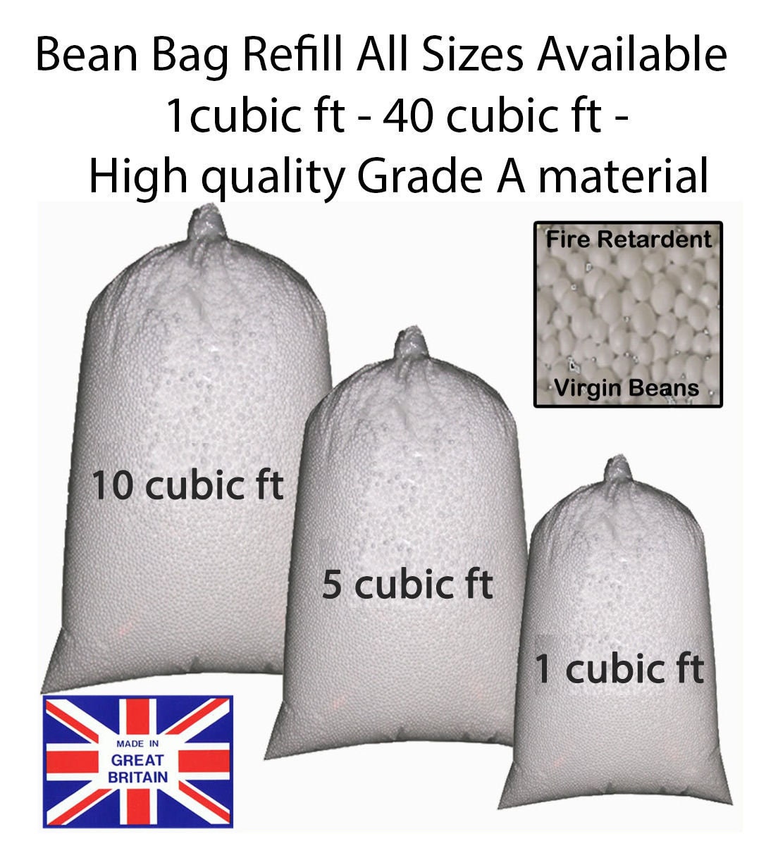 High Quality Bean Bag Refill Polystyrene Beads Balls CRAFTS Etsy