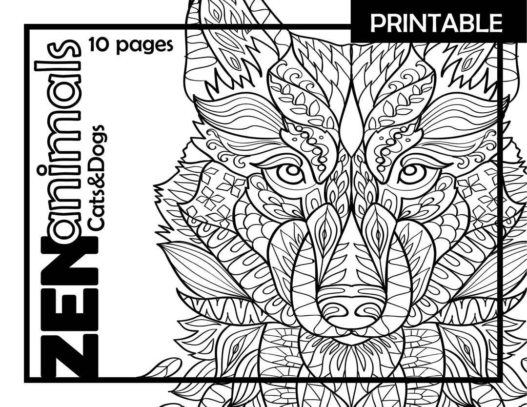 10 Enchanting Zentangle Animal Coloring Pages: Unleash Your Inner Artist