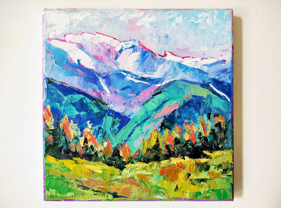 Mountain Landscape Original Oil Painting Colorado Painting Canvas Art ...