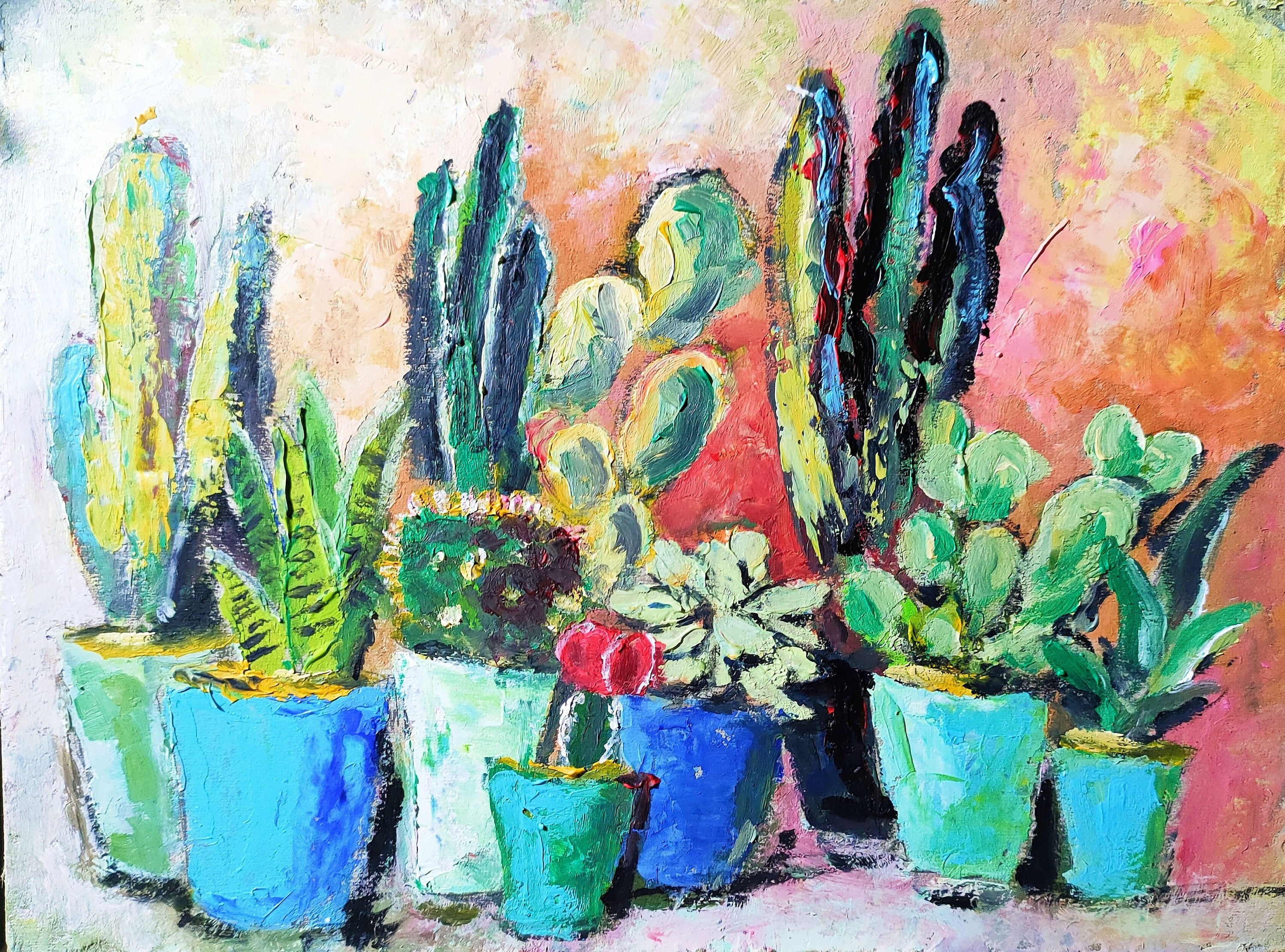 92 Cacti ideas  cactus art, cactus paintings, cactus painting