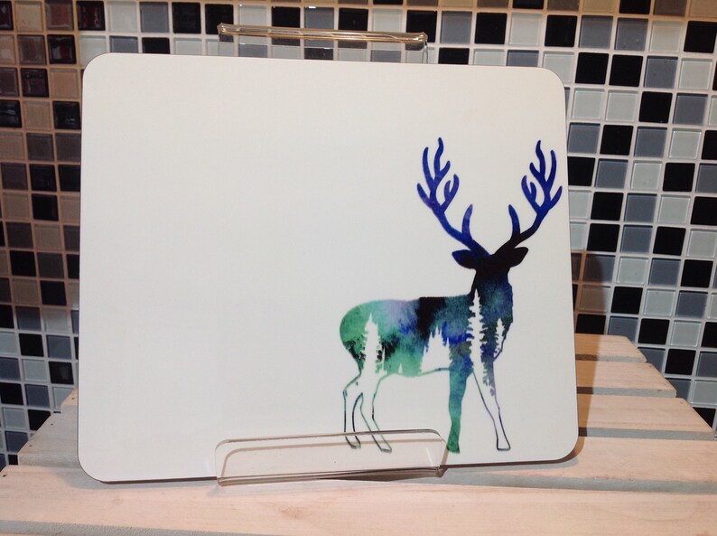 Woodland Stag Hardboard Placemat and Coaster Set Stag Table Etsy UK