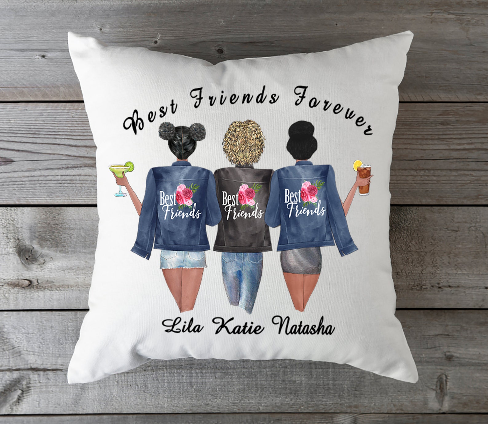 3 Best Friends Forever Cushion Cover Custom Best Friend Etsy Norway