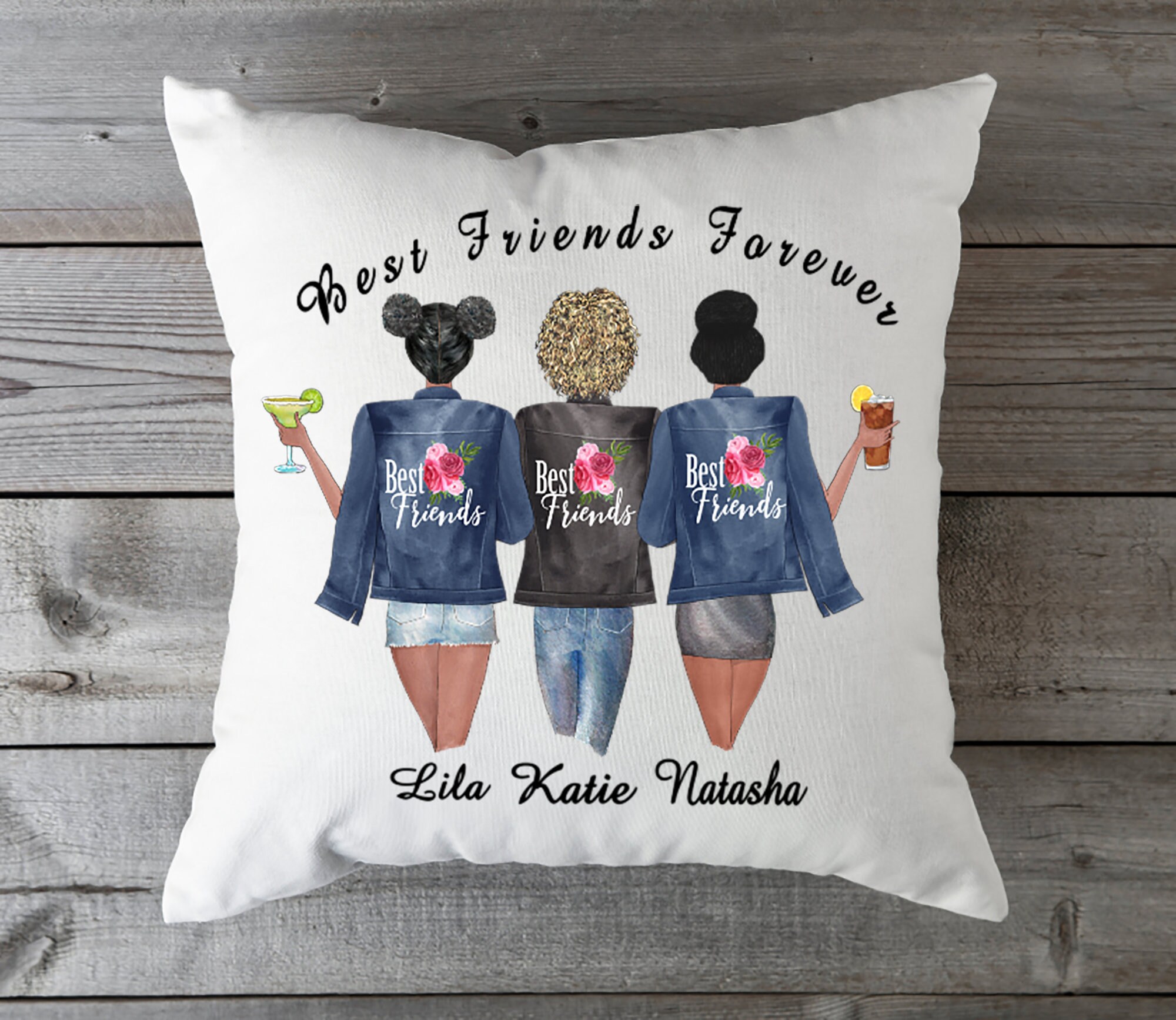 3 Best Friends Forever Cushion Cover Custom Best Friend Etsy Norway