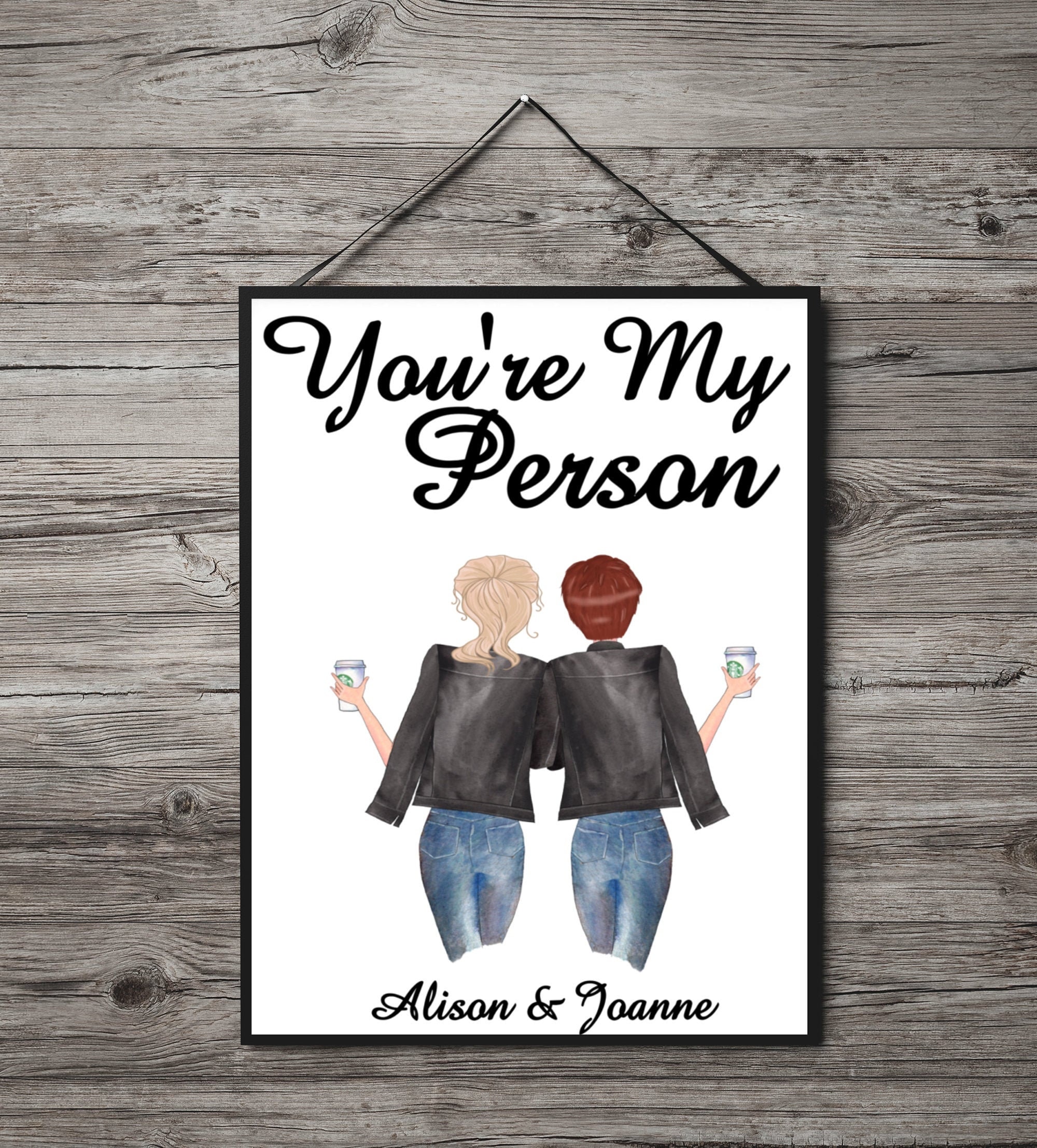 You're My Person A4 Print Custom Best Friends Picture Etsy