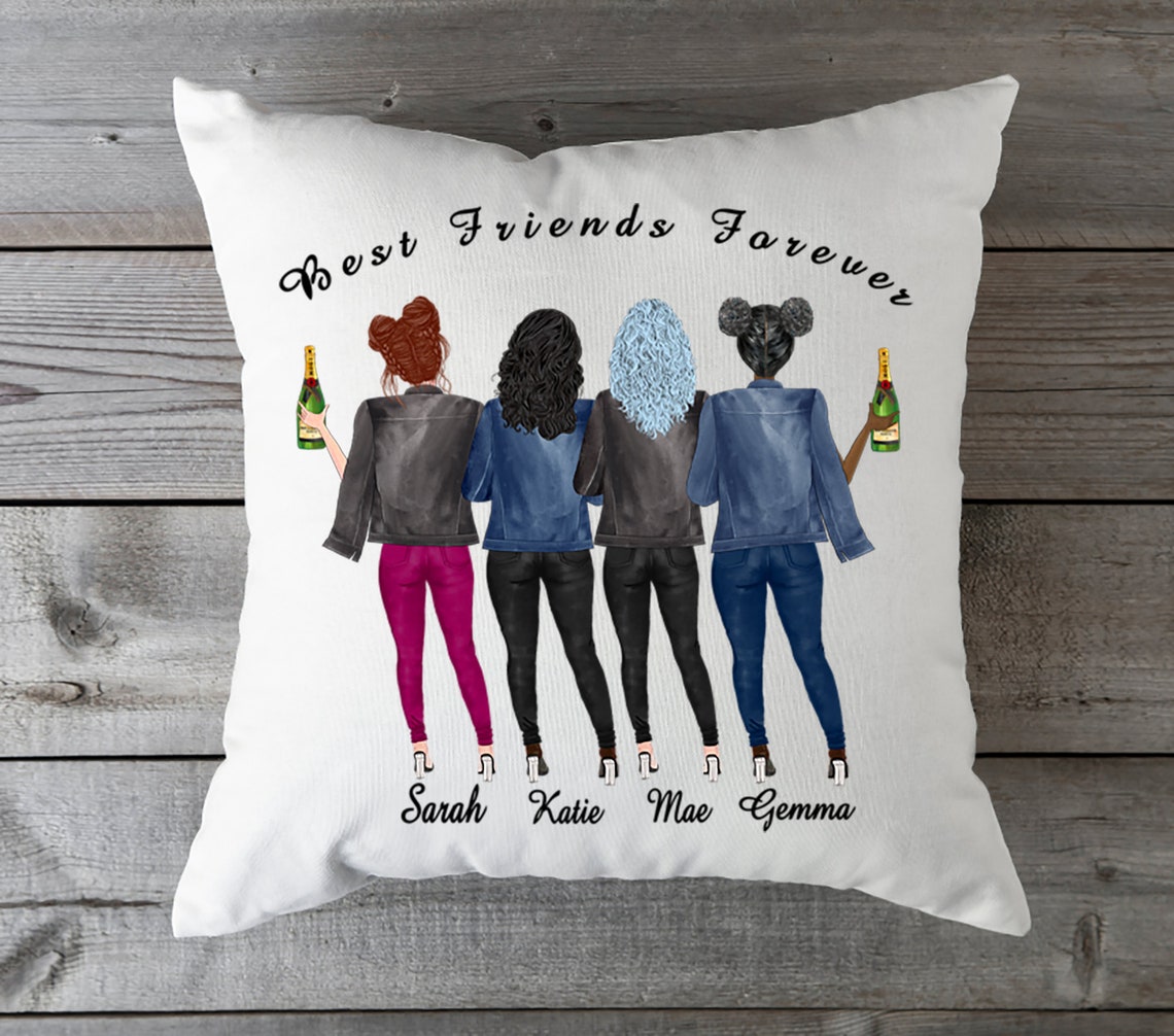 4 Best Friends Forever Cushion Cover Custom Best Friend Etsy UK