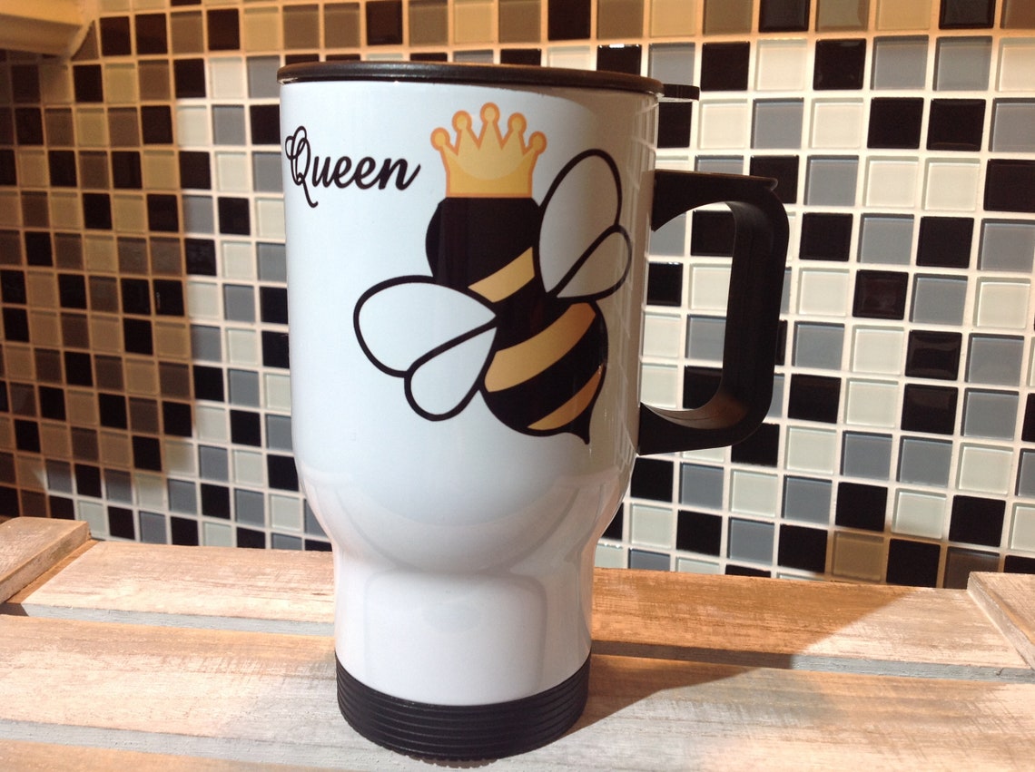 queen bee travel mug