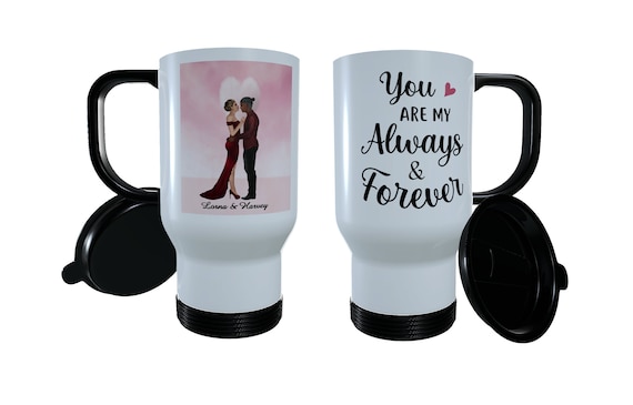 Romantic Couple Travel Mug, Custom Couples Thermos Mug, Personalized  Couples Gift, Design Your Own Travel Mug, Valentines Gift 