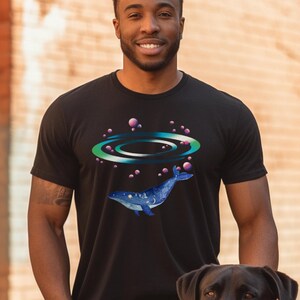 Celestial Whale Tshirt Space Graphic Tee Cottagecore Gift Shirt