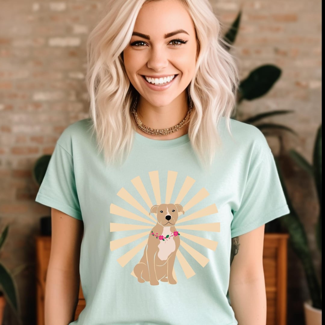 Pitbull Shirt Dog Tshirt Gift Women's Men's Pittie Mom Etsy