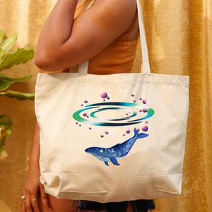 Celestial Whale Tote Bag
