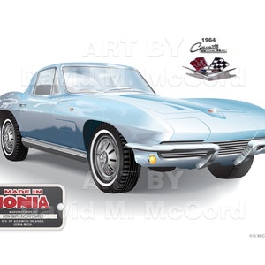 1964 Chevrolet Corvette Stingray Illustration 7x5
