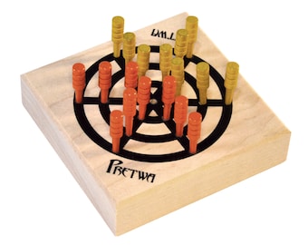 Pretwa - An ancient strategy board game for 2 players from India, similar to checkers.