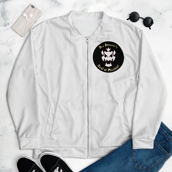 Dry Bowser's "Seal of Mischief" Unisex Bomber Jacket