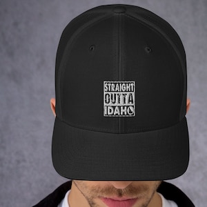 Straight Outta Idaho Hat, Idaho Mandala Hat, Idaho Hat, Idaho Gift Hat, Idaho State Baseball Hat, State of Idaho Hat, Idaho Souvenir Hat