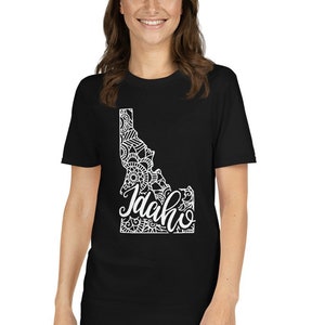 Idaho Mandala Design Shirt, Idaho Lover Shirt, Idaho State Map Shirt, Idaho Gifts, Idaho Apparel, Idaho Clothing, Idaho Souvenir T-Shirt