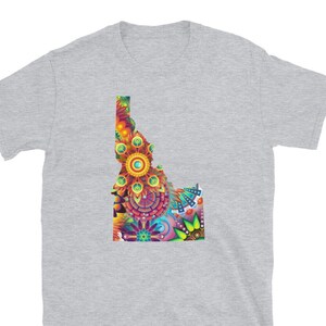 Idaho Shirt, Idaho Map, Idaho T Shirt Damen, Idaho T Shirt Herren, Idaho T-Shirt, Psychedelische Idaho Karte T-Shirt