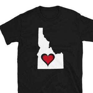 Idaho T Shirt, Idaho Map, Idaho T Shirt Damen, Idaho T Shirt Herren, Idaho T-Shirt, I Love Idaho State Home T-shirt