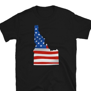 Idaho Shirt, Idaho Map, Idaho T Shirt Women, Idaho T Shirt Men, Idaho Tee, Idaho Flag Shirt, Idaho American Flag Shirt