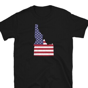 Idaho T Shirt, Idaho Karte, Idaho T Shirt Frauen, Idaho T Shirt Herren, Idaho T Shirt, Idaho Flagge Shirt, Idaho American Flag Shirt