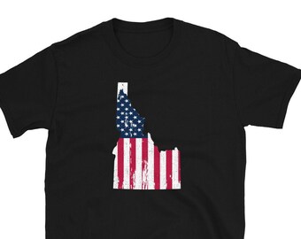 Idaho American Flag T-Shirt
