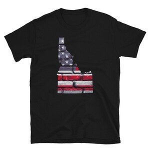 Idaho Shirt, Mapa de Idaho, Idaho T Shirt Women, Idaho T Shirt Men, Idaho Tee, Idaho Flag Shirt, Idaho American Flag Shirt,