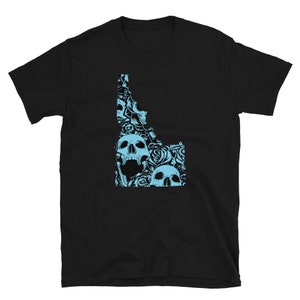 Idaho Shirt, Mapa de Idaho, Idaho T Shirt Women, Idaho T Shirt Men, Idaho Tee, Idaho Skull T Shirt, Unique Idaho Apparel, Native Idaho Shirt