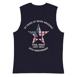 Star Idaho 25th Anniversary Tank Top, Star Idaho Muscle Shirt For 25th Anniversary Celebration
