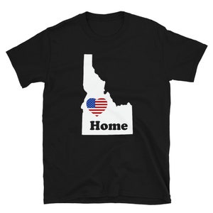 Idaho T Shirt, Idaho Map, Idaho T Shirt Damen, Idaho T Shirt Herren, Idaho State Heart Idaho Home T-shirt