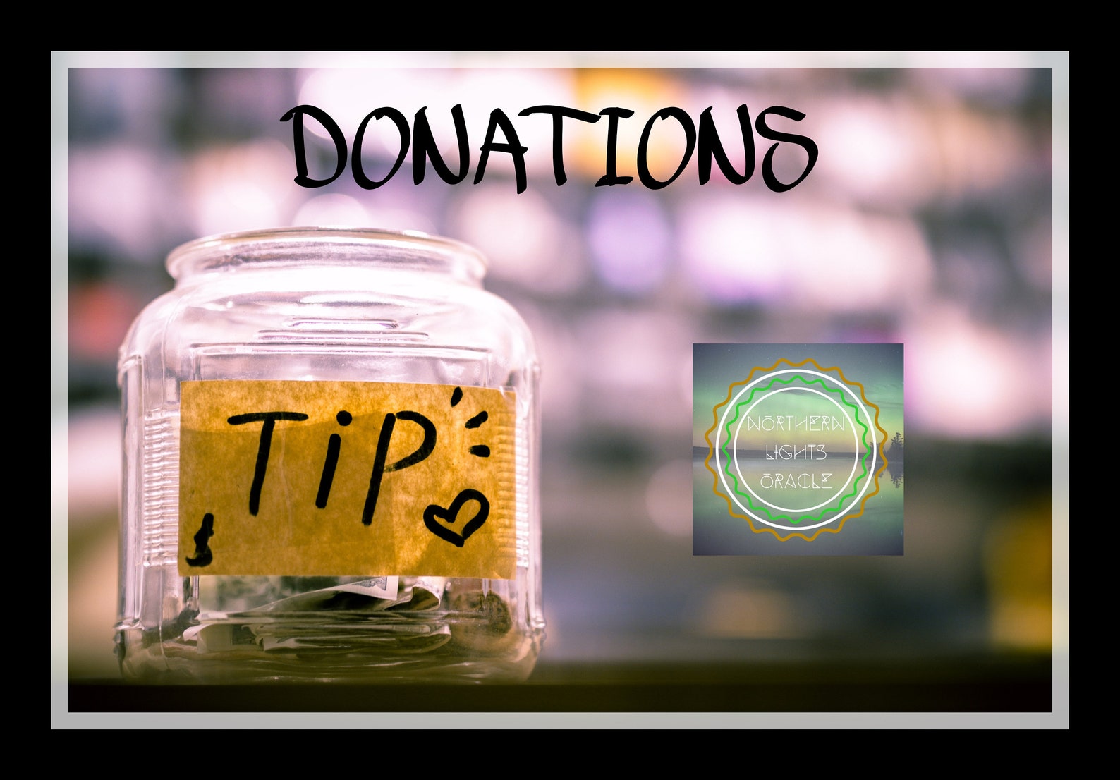Tip Jar Tips Donations Tarot Psychic Lightworker Etsy
